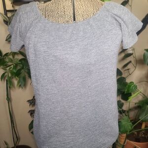 Old Navy softest tee Heather Grey ruffle sleeve size XL (14/16)
